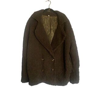 Teddy Bear Jacket-Sherpa Style Jacket-Hunter Green-Size Large
